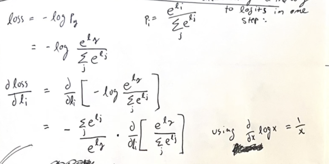 first part of Karpathy's derivation