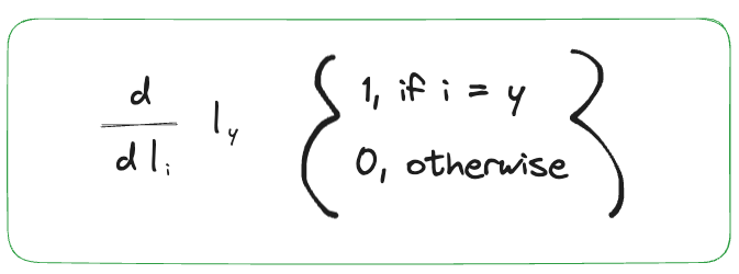 derivative of l_y with respect to l_i